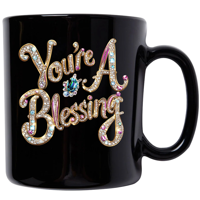 You're A Blessing Mug-Black