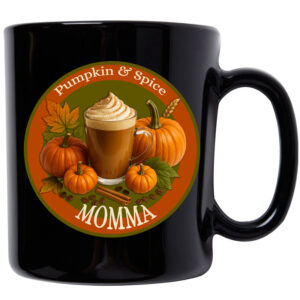 Pumpkin & Spice Momma Black Mug