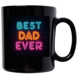 Best Dad Ever Black Mug