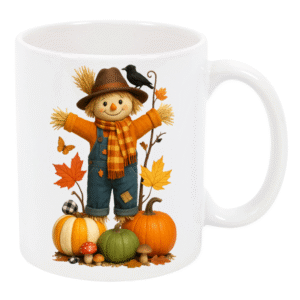 Autumn Scarecrow White Mug