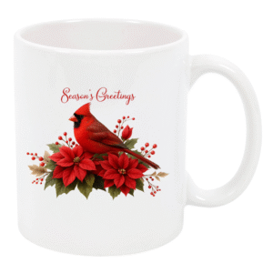 Season’s Greetings Cardinal White Mug