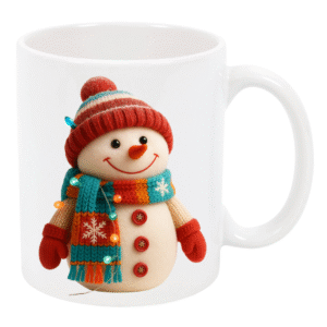 A Cozy Snowman White Mug